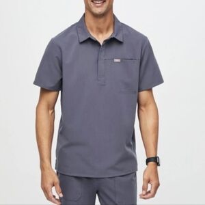 Figs Men's Charcoal Lima Polo Shirt Sz.XXL